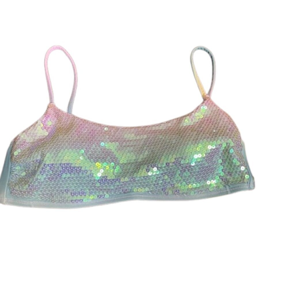 Dannijo X Dillard's Sequin Bikini Top Bralette Style Ombre NEW NWT Medium